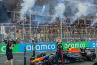 New Perez snatches F1 STC Saudi Arabian GP title after encountering his Red Bull colleague